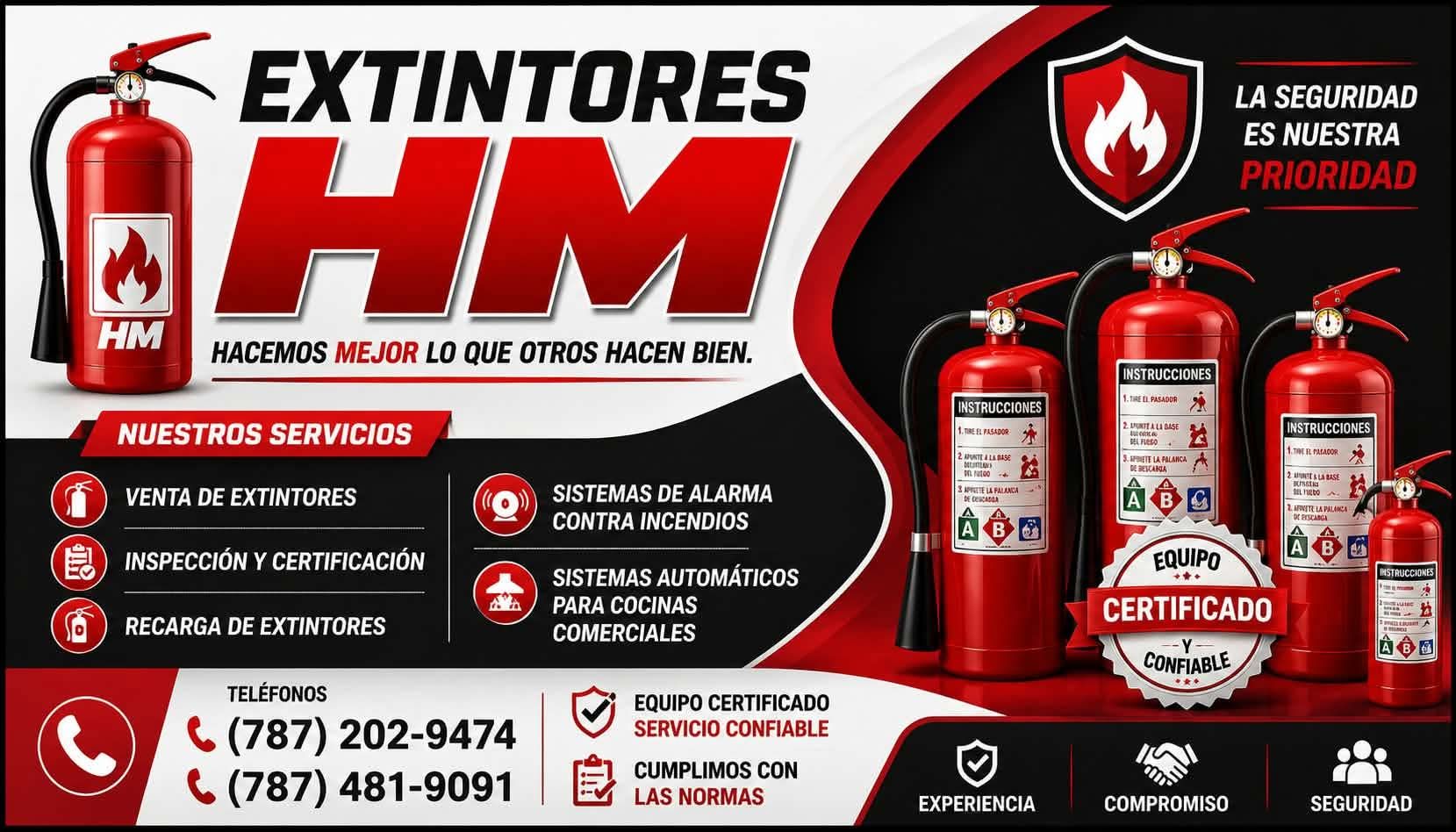 Trabajo de protección contra incendios de Extintores HM