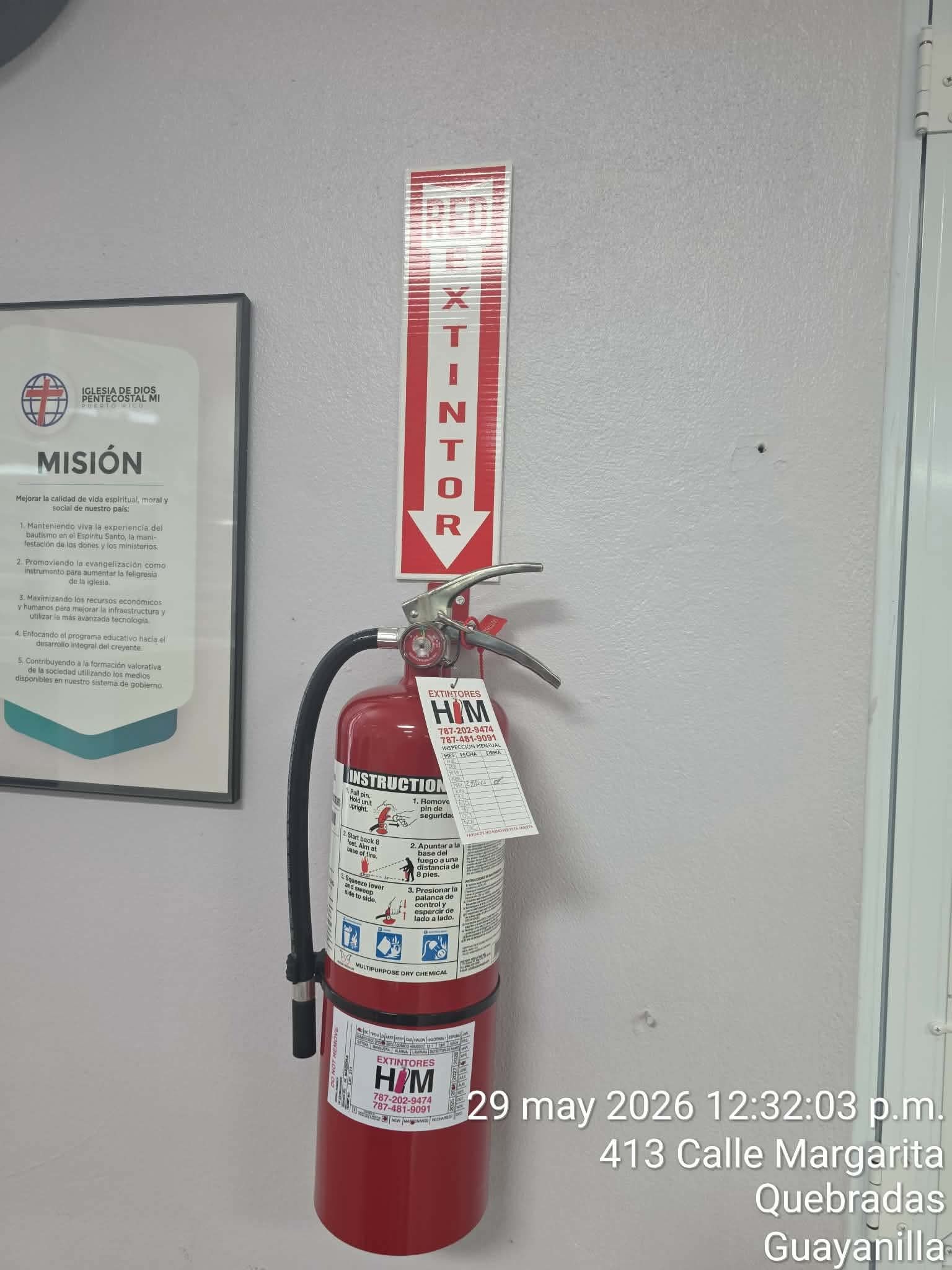 Trabajo de protección contra incendios de Extintores HM