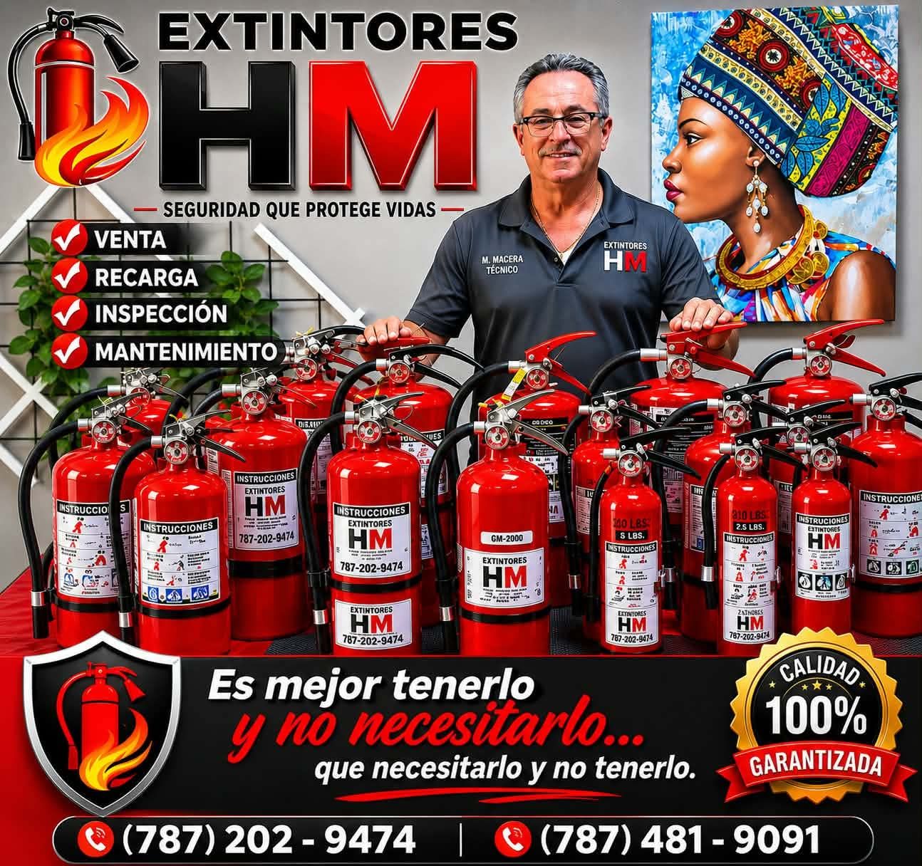 Equipo de Extintores HM en servicio